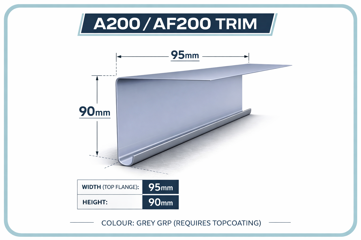 A200 Fascia/Drip/Gutter Trim (3m)